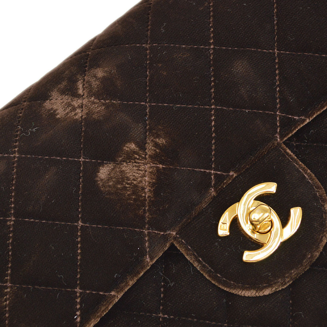 CHANEL 1994-1996 Brown Velvet Classic Flap Backpack Medium