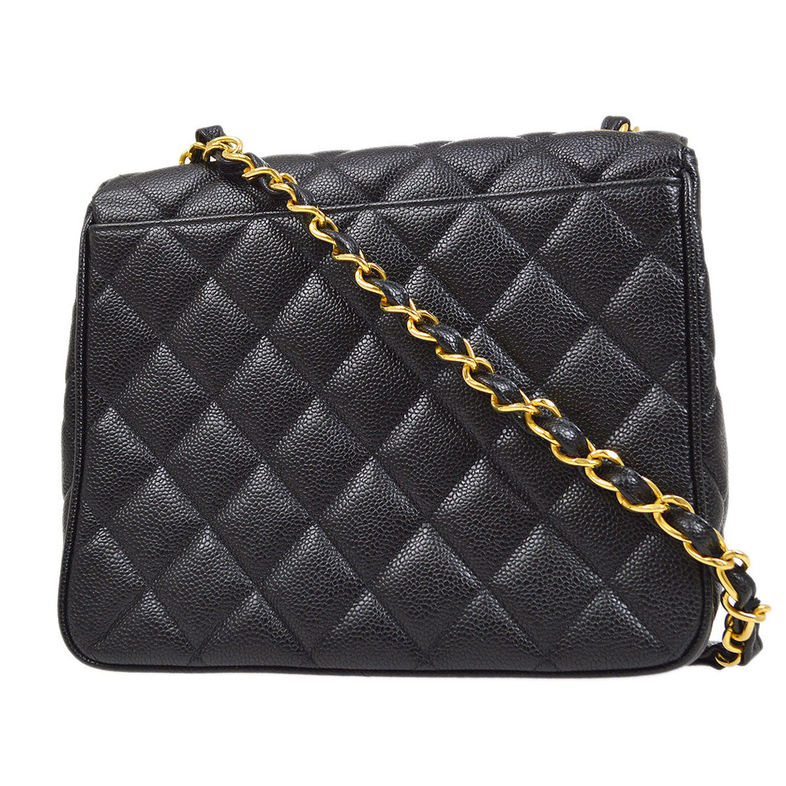CHANEL 1994-1996 Big CC Straight Flap medium Black Caviar