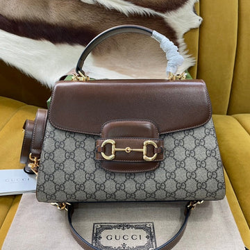 VS HORSEBIT 1955 SMALL 29 BAG BEIGE CANVAS AND LIGHT BROWN CALFSKIN