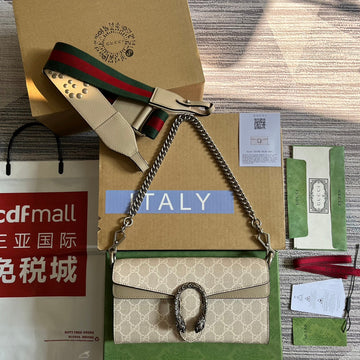 DIONYSUS VS 25 SMALL RECTANGULAR BAG IN BEIGE CANVAS