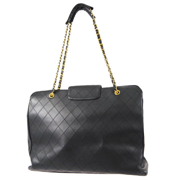 CHANEL 1991-1994 Cosmoline Supermodel Bag Black Calfskin