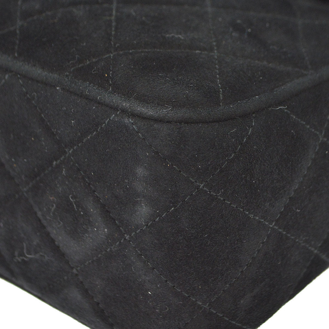 CHANEL 1994-1996 Pocket Camera Bag Mini Black Suede