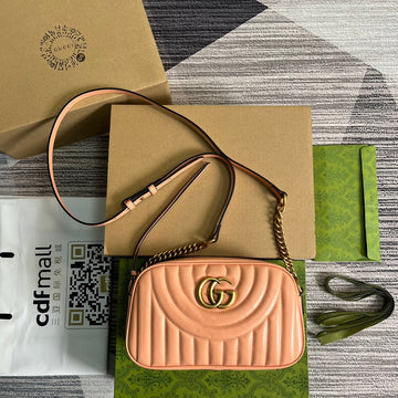 VS MARMONT SMALL 24 MATELASS¨¦ IN PEACH PINK CALFSKIN