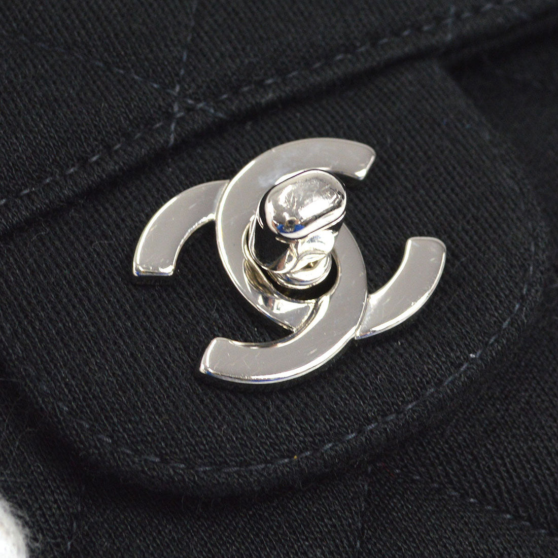 CHANEL 1996-1997 Double Side Classic Flap Medium SHW Black Jersey