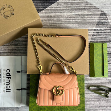 VS MARMONT MINI 21 CLASSIC BAG IN PEACH PINK CALFSKIN