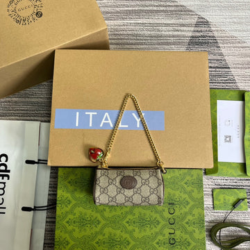 VS MINI 12 BUCKET BAG IN BEIGE CANVAS