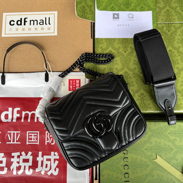 VS marmont mini 18cm all black calfskin