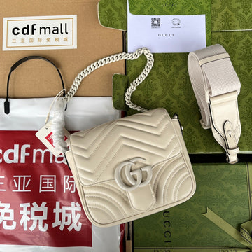 VS marmont mini 18cm all white calfskin