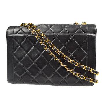 CHANEL 1994-1996 Border Flap Medium Black Lambskin 87840