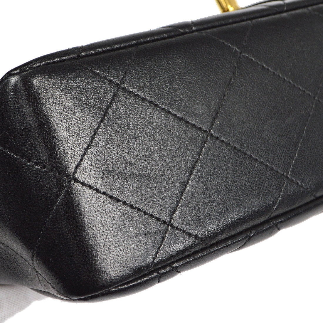 CHANEL 1994-1996 Border Flap Medium Black Lambskin 87841