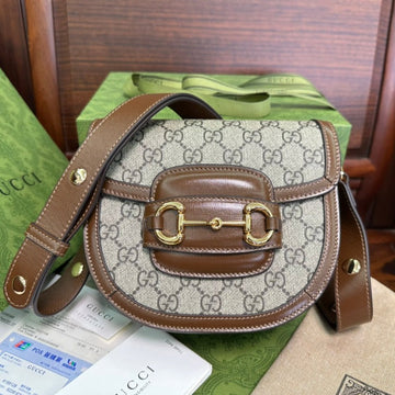 VS 18 HORSEBIT 1955 MINI BAG BEIGE CANVAS AND EBONY CALFSKIN