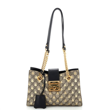 Padlock Chain Tote Printed VS Coated Canvas Small