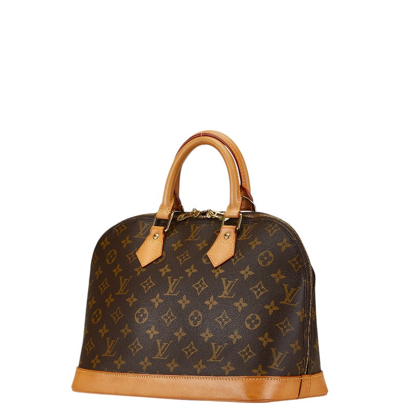 Louis Vuitton Alma Handbag Brown PVC Leather