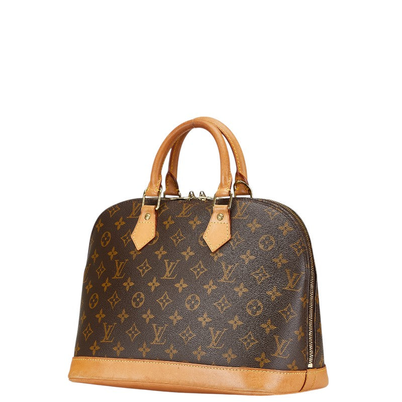 Louis Vuitton Alma PM Handbag Brown PVC Leather