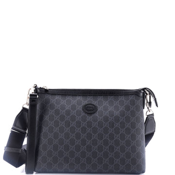 Interlocking G Patch Wristlet Messenger Bag VS Coated Canvas Small