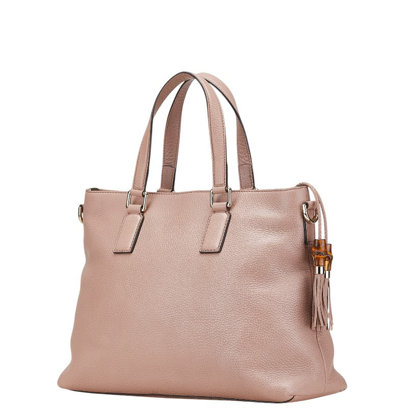 Gucci Leather Bamboo Fringe Tassel 2way Bag 365346
