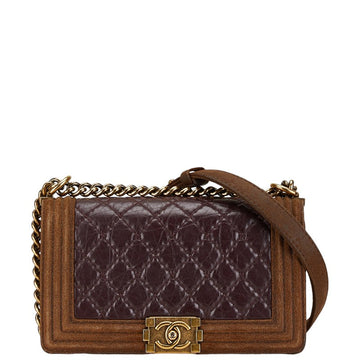 Chanel Boy Chanel 25 Leather Suede Chain Shoulder Bag