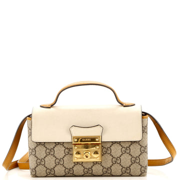 Padlock Top Handle Bag VS Coated Canvas and Leather Mini