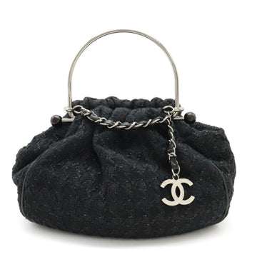 Chanel Tweed Coco Charm Metal Handle Handbag
