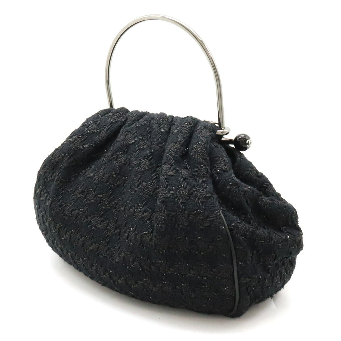 Chanel Tweed Coco Charm Metal Handle Handbag