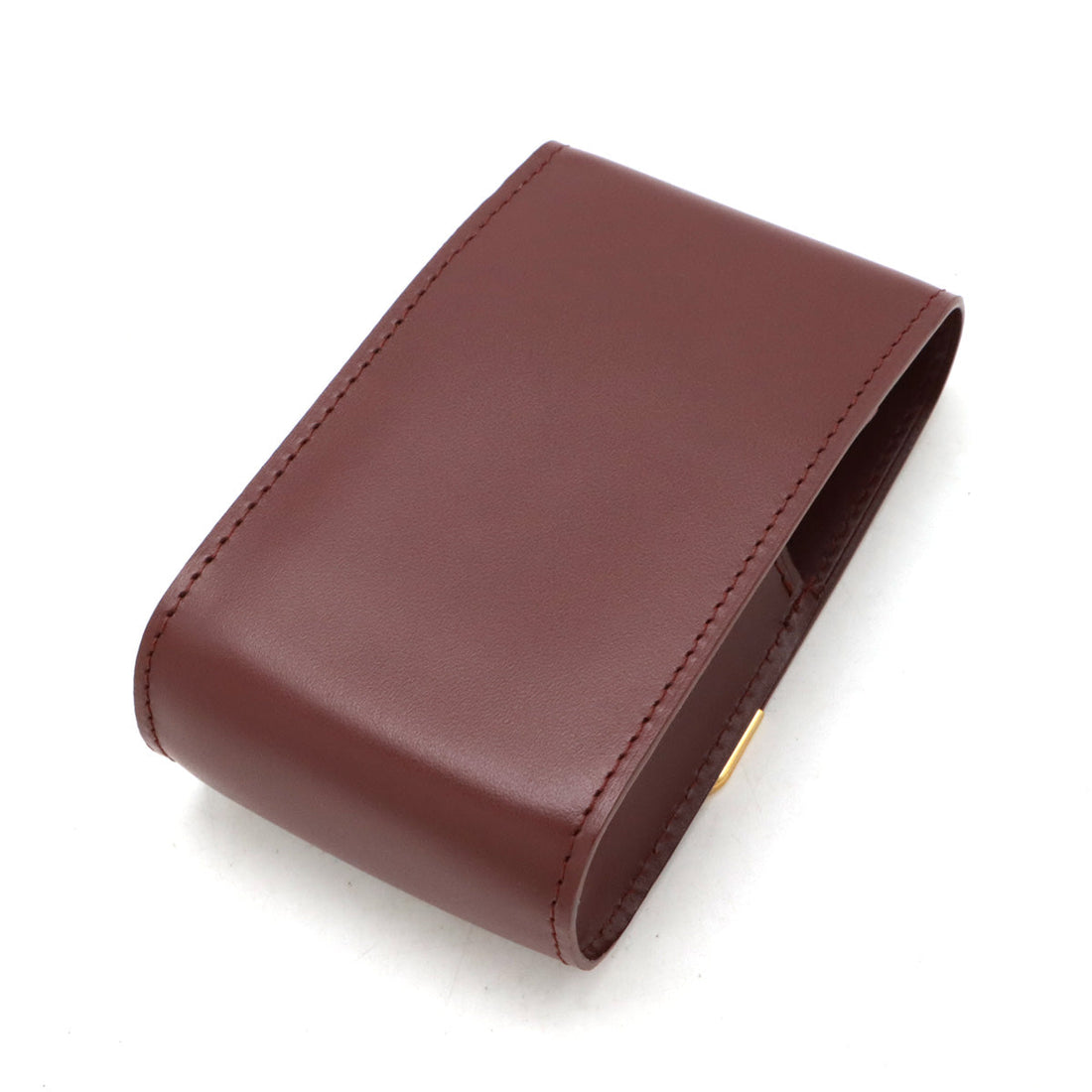 Cartier Must Line Leather Cigarette Case Bordeaux L3000458 in Pristine Condition