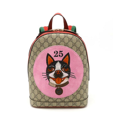 Gucci CS Supreme Bosco Dog Backpack PVC Leather