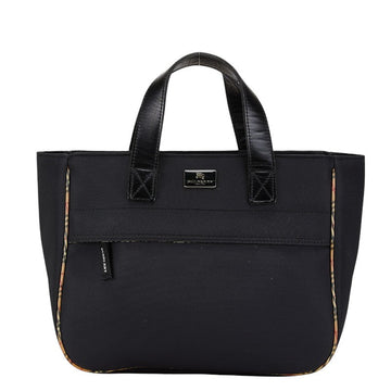 Burberry Nova Check Logo Plate Nylon Leather Handbag