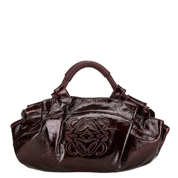 Loewe Anagram Nappa Aire Handbag Wine Red