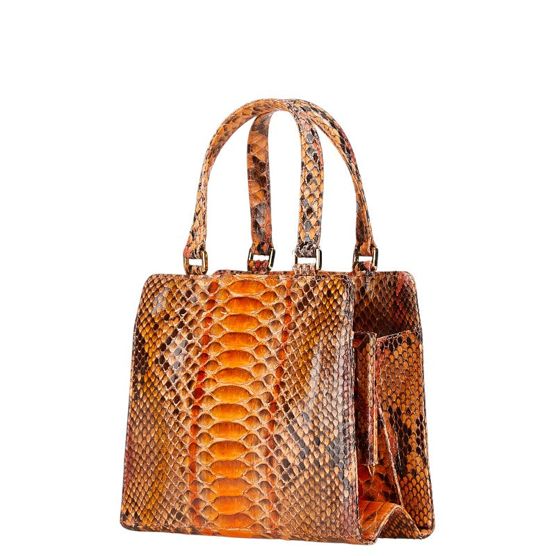 Fendi Python Mini Handbag Orange Multicolor