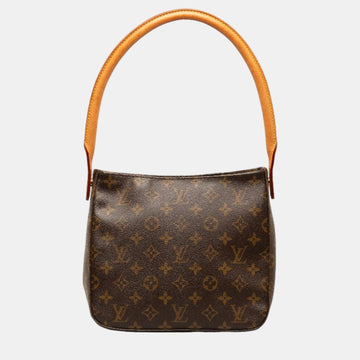 Brown Canvas  Looping Shoulder Bags