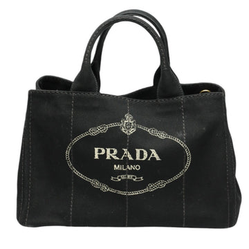 PRADA Tote Bag 1BG642 canvas black 2WAY bag Shoulder Bag Kanapa GM Women Used