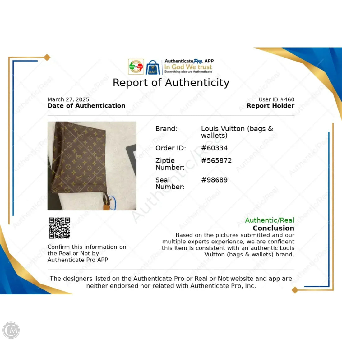Accessory Luxury Designer Tag By Louis Vuitton, Size: Medium