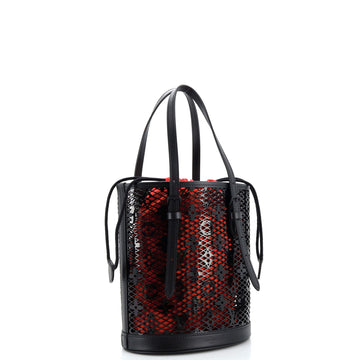 Louis Vuitton Bucket Bag Monogram Lace Leather PM