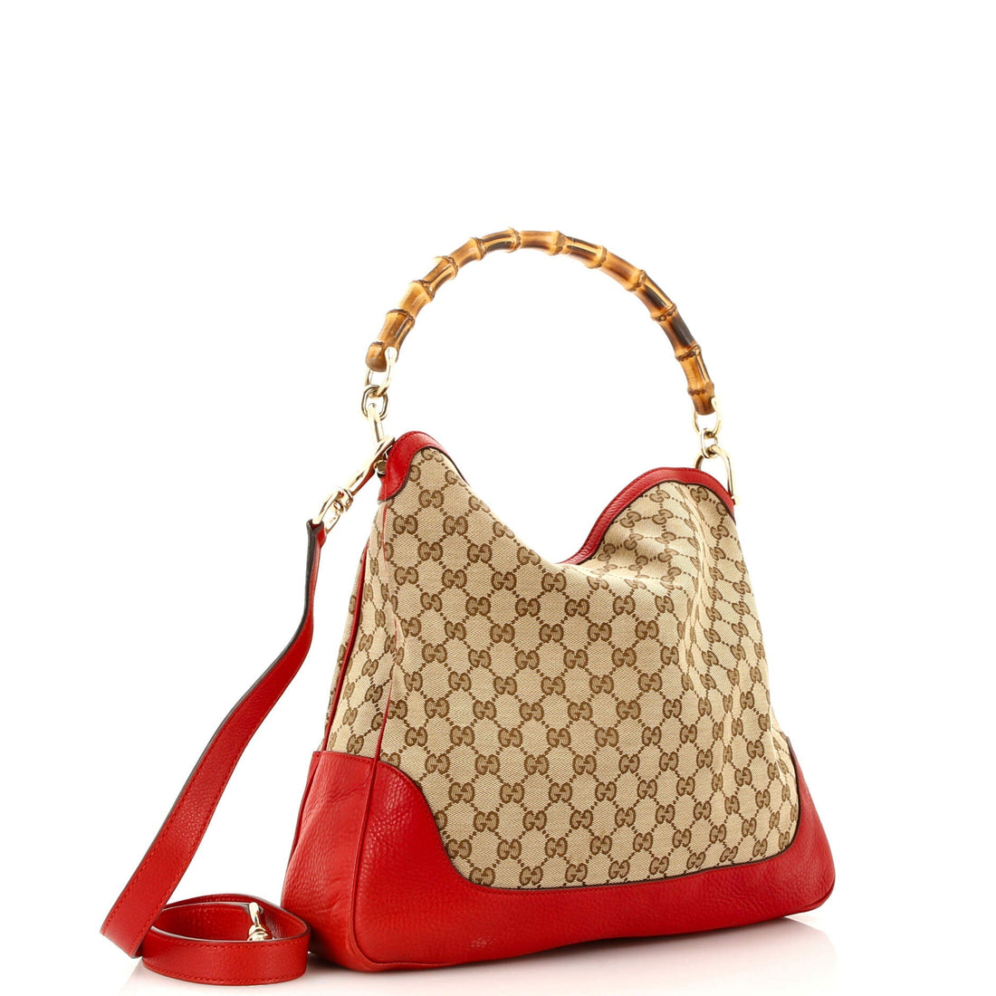 Diana Bamboo Shoulder Bag VS Canvas Medium