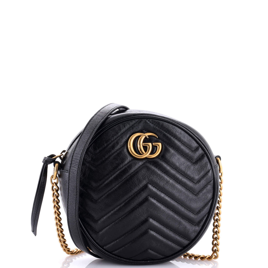 VS Marmont Round Shoulder Bag Matelasse Leather Mini