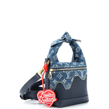 Louis Vuitton Japanese Cruiser Handbag Monogram Denim and Taurillon Leather