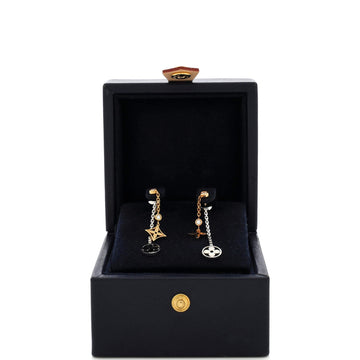 Louis Vuitton Blossom Drop Earrings 18K Tricolor Gold and Diamonds