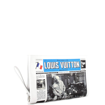 Louis Vuitton Newspaper Pouch Printed Leather