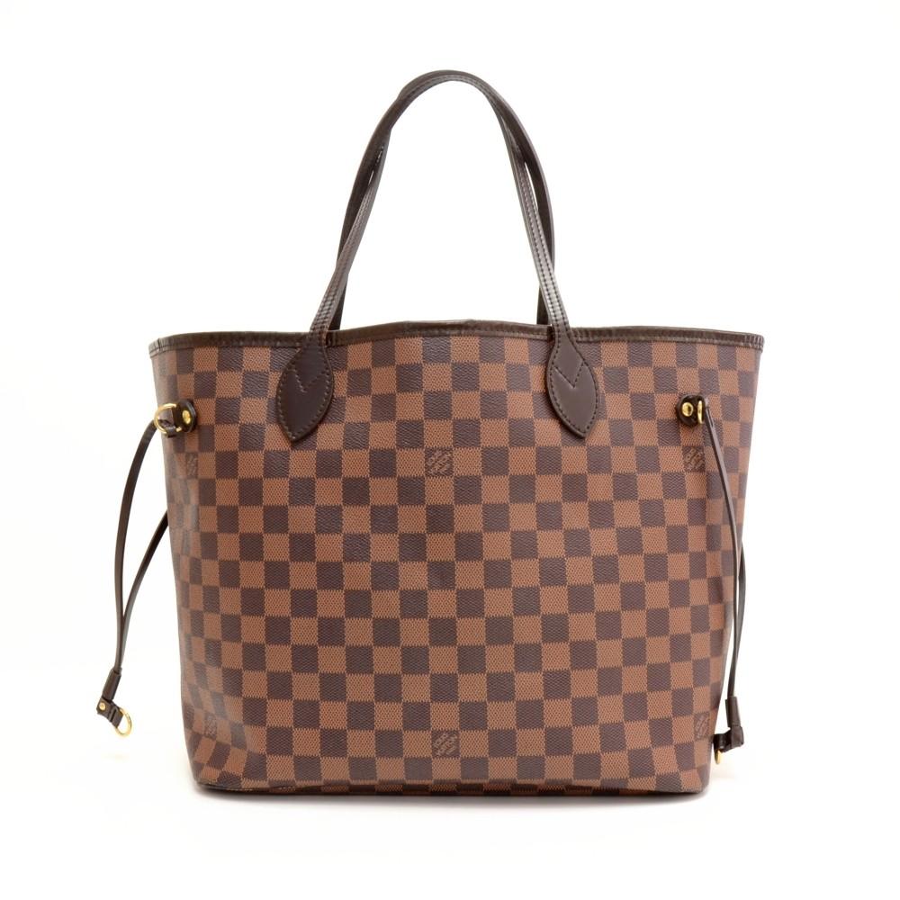 Louis Vuitto Dameir Ebene Canvas Neverfull MM Shoulder Bag