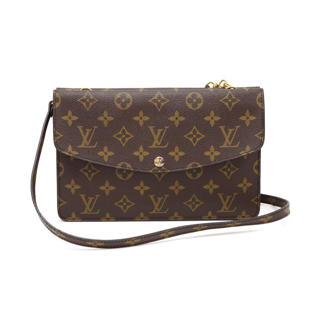 Louis Vuitto Pochette Double Rabat Monogram Canvas Shoulder Bag