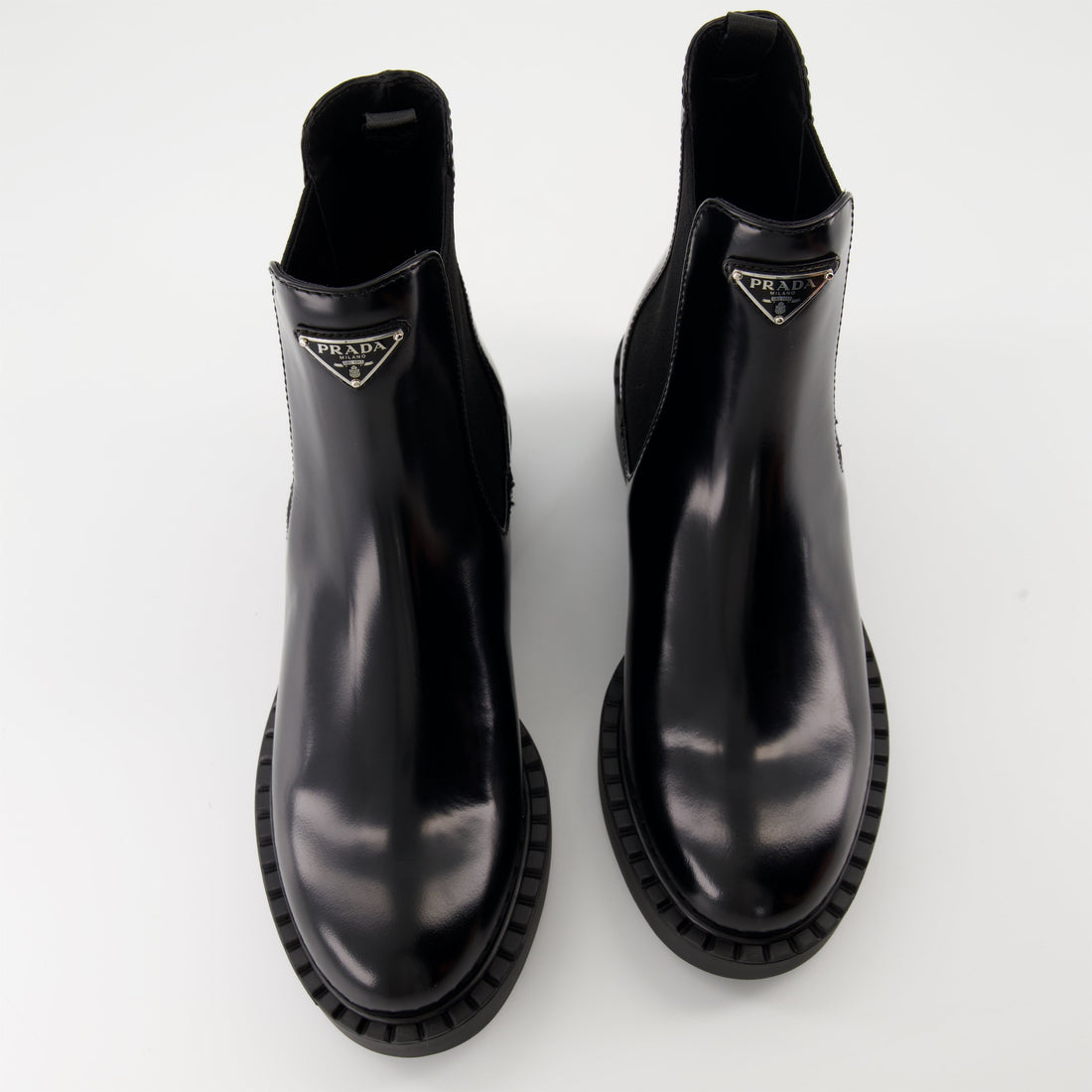 Bottines en cuir verni