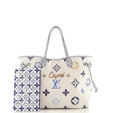 Louis Vuitton Neverfull NM Tote Limited Edition Cities By The Pool Monogram Watercolor Giant GM