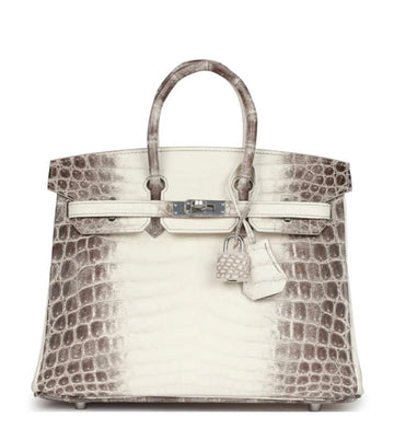 BIRKIN 25 HIMALAYA NILOTICUS CROCODILE WITH PALLADIUM HARDWARE