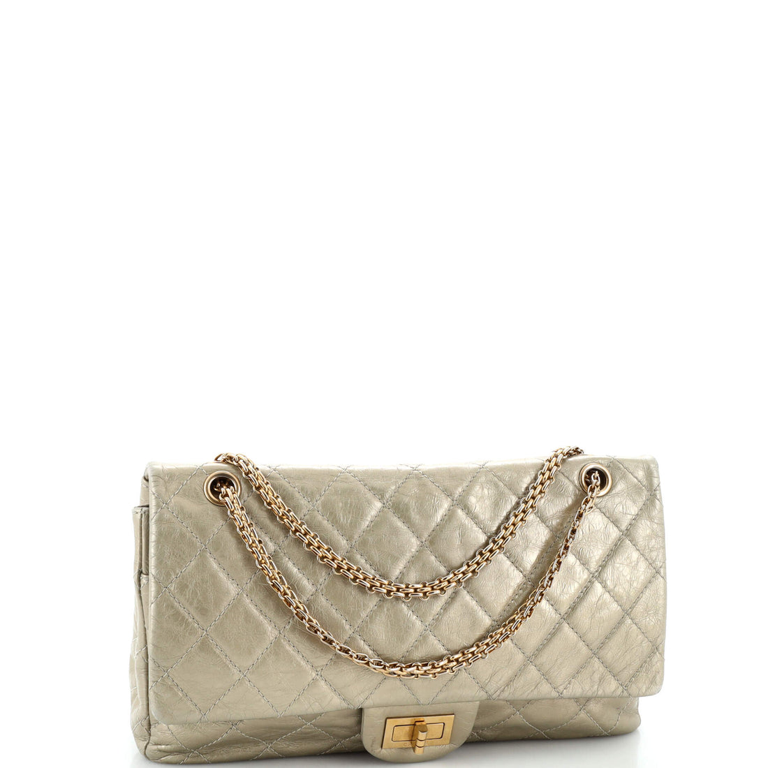 Reissue 2.55 Flap Bag Quilted Metallic Aged Calfskin 226