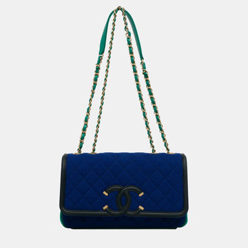 Blue Small Jersey CC Filigree Flap