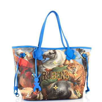 Louis Vuitton Neverfull NM Tote Limited Edition Jeff Koons Rubens Print Canvas MM