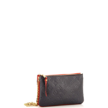 Louis Vuitton Double Zip Pochette Monogram Empreinte Leather