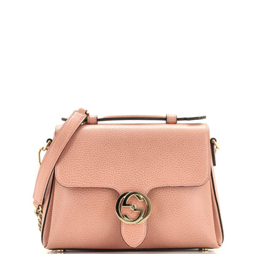 GUCCI Interlocking Top Handle Bag Leather Small