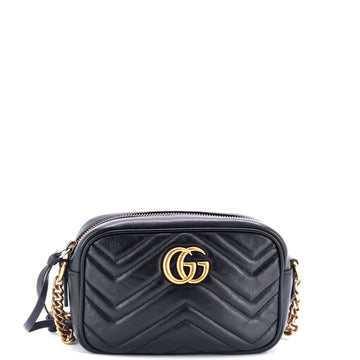GUCCI GG Marmont Shoulder Bag Matelasse Leather Mini