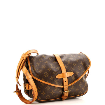 Louis Vuitton Saumur Handbag Monogram Canvas 30